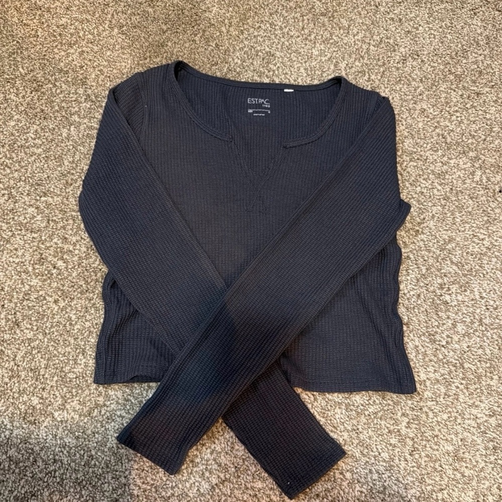 ESTY&C Navy Long Sleeve Top